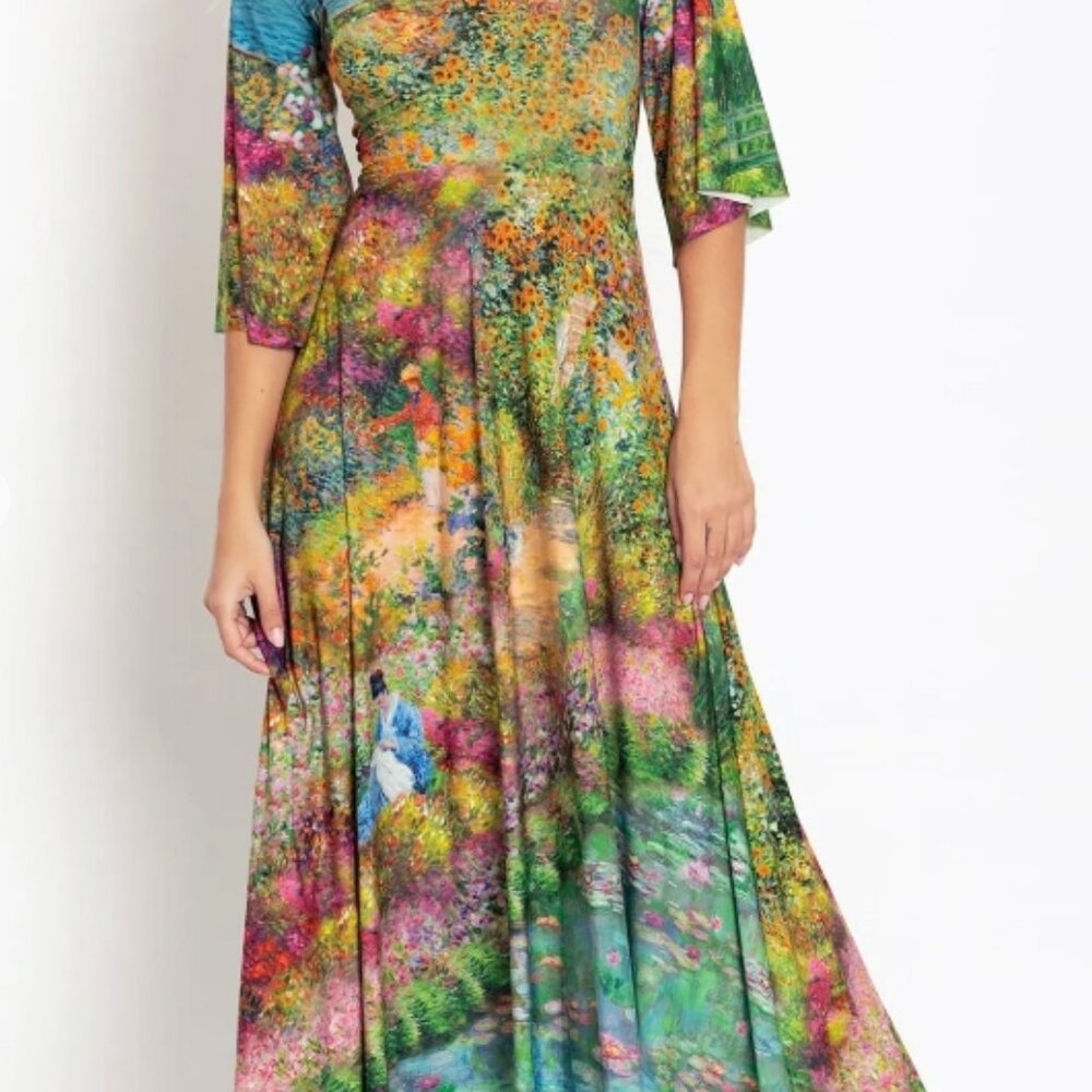 ISO Blackmilk Montage Monet Wide Sleeve Maxi Dress Size L or XL
